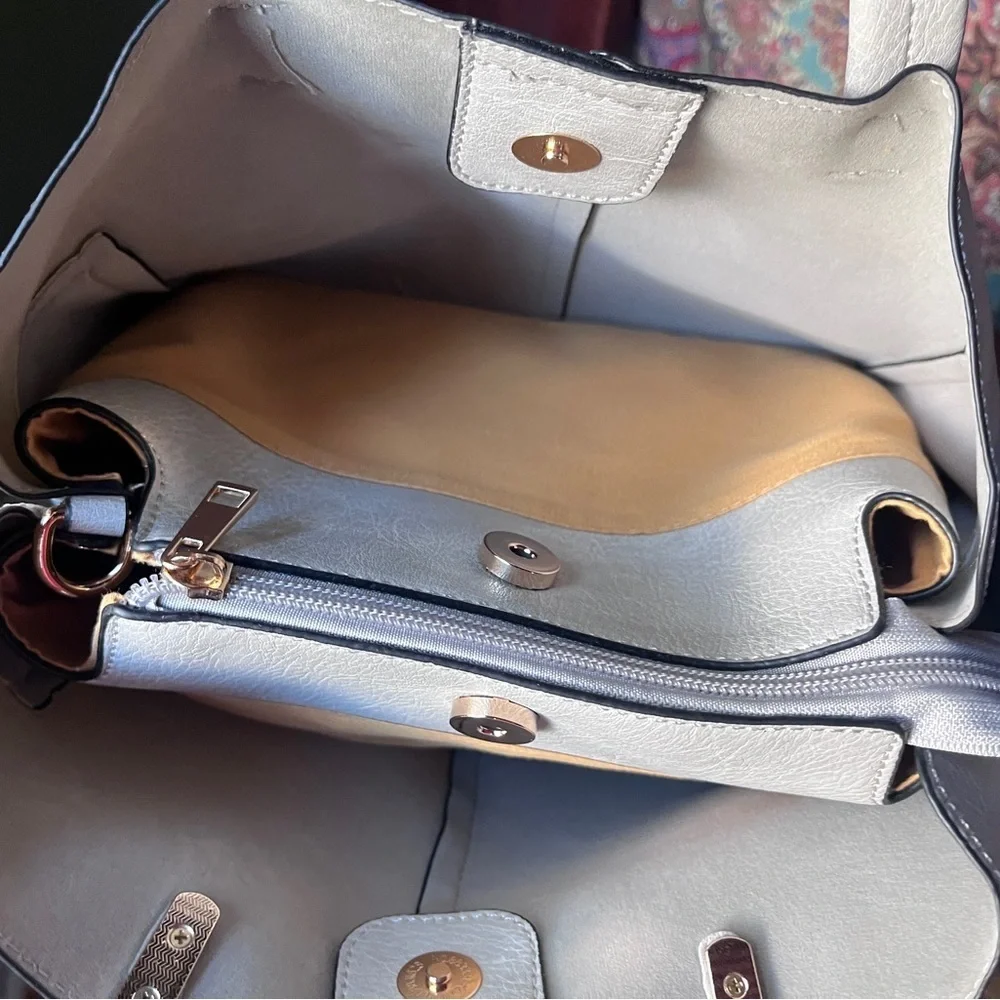 Top Handle Satchel Crossbody Cardholder Faux Leather